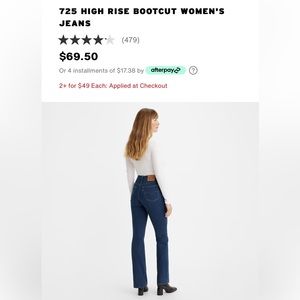 Women’s 725 Levi’s High Rise Bootcut Jeans